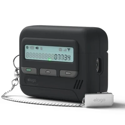 Elago Airpods Pro 3 Case - Pager Design With Keychain - Black